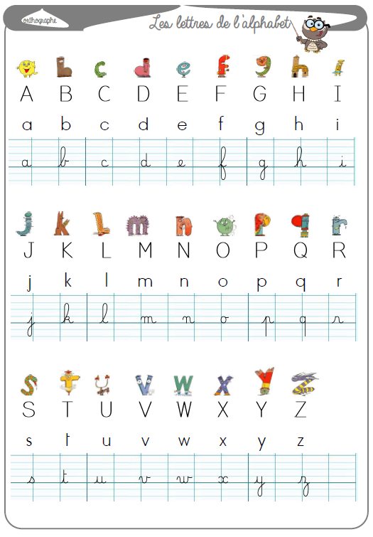 leçon alphabet - chez la Fouine