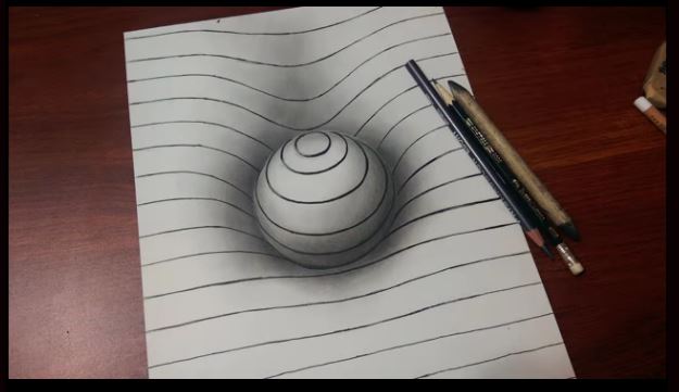 Dessin et peinture - vidéo 1877 : Pour une illusion d'optique, dessiner une  sphère en 3D avec quelques courbes et quelques ombres. - Le blog de  lapalettedecouleurs.over-blog.com