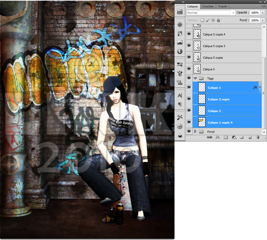Créer groupe de calques