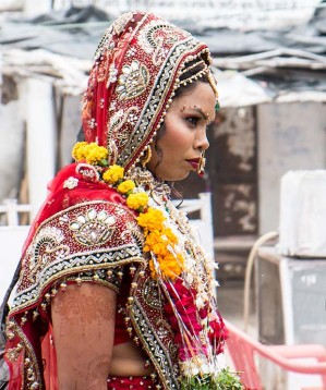 Inde, à Orchha, une mariée