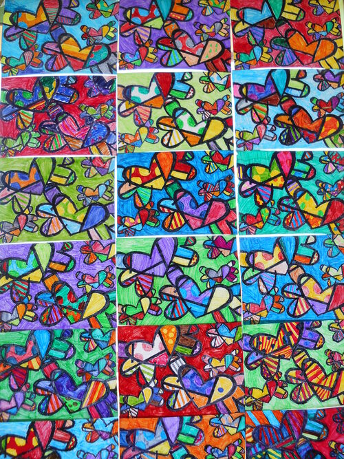 Romero Britto "Love in the air"