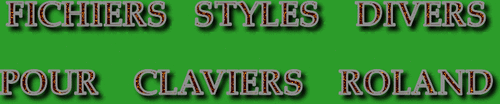 STYLES DIVERS CLAVIERS ROLAND SÉRIE 9474