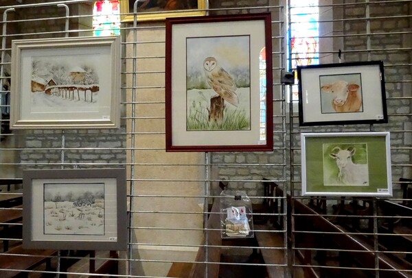 Exposition de peintures dans l'église de Gevrolles, par les Amis du Châtillonnais