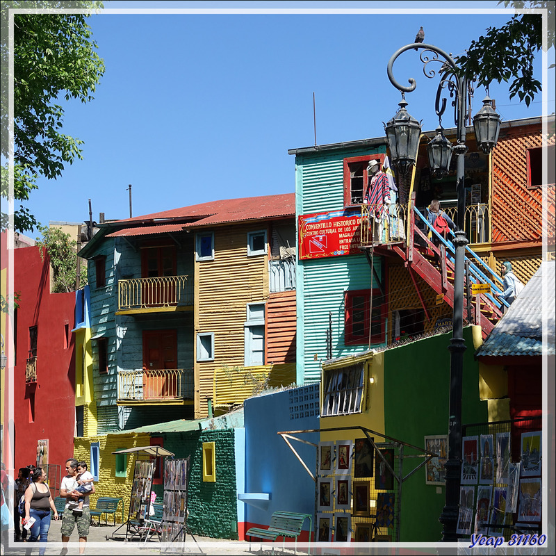 Premières images de notre voyage : les couleurs de la rue Caminito - Buenos Aires - Argentine
