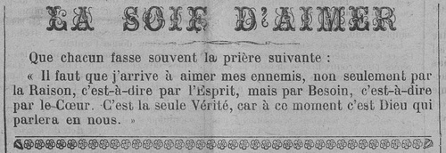 La soif d'aimer (Le Fraterniste, 22 août 1913)