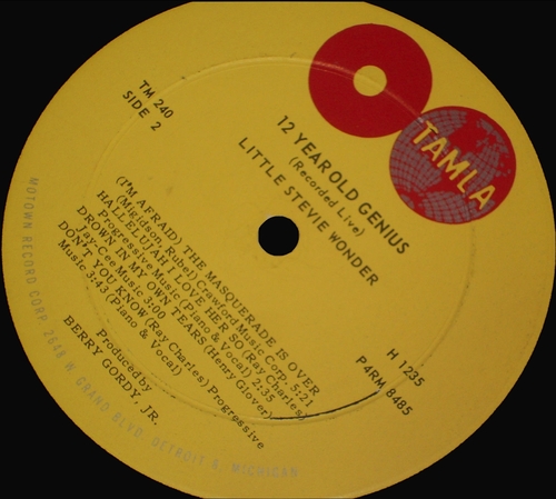 Little Stevie Wonder : Album " Recorded Live The 12 Year Old Genius " Tamla Records TM 240 [ US ]