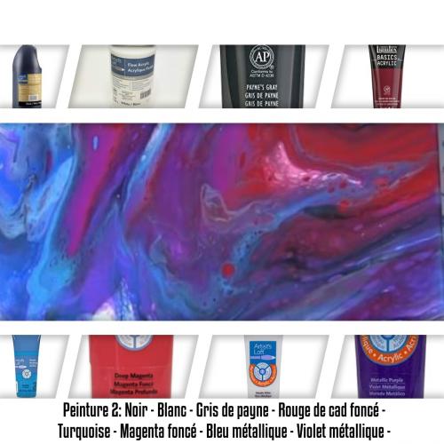 Dessin et peinture - vidéo 3359 : Comment réaliser des peintures uniques avec le "pouring méthode" ? - peinture acrylique abstraite.
