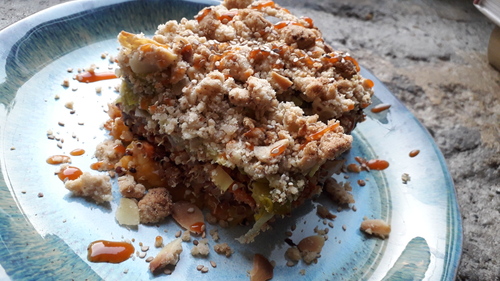 Crumble salé Poireaux/Quinoa {Vegan}