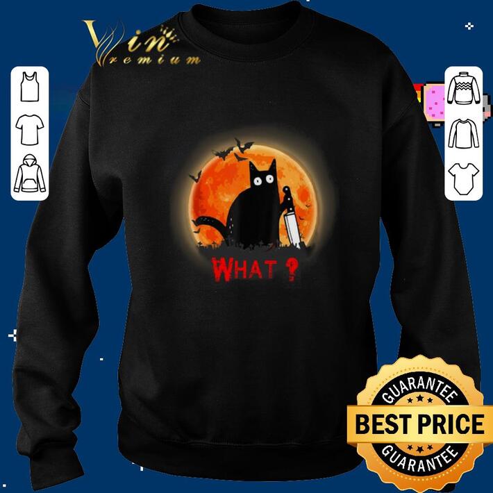 Official Black cat what sunset halloween shirt