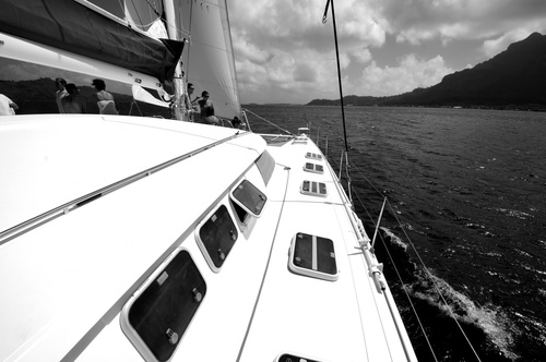 Bora Bora - Catamaran Exit