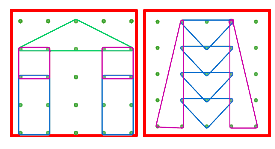 Géoplan 2 faces (cercle, carré) pour des activités de géométrie