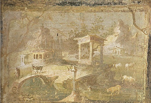 Fresque de Paysage sacré vers 70 après J.C. (Pom-copie-1