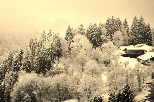 Megève et ses paysages enneigés