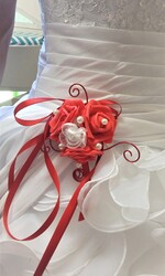 détail d'une robe mariage