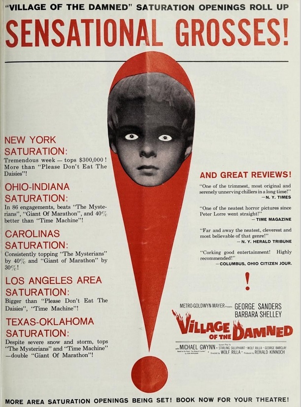 VILLAGE OF THE DAMNED box office USA 1960