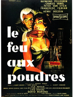 LE FEU AUX POUDRES BOX OFFICE FRANCE 1957 AFFICHE DE CLEMENT HUREL