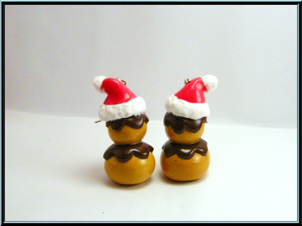 boucle d/'oreille religieuse au chocolat