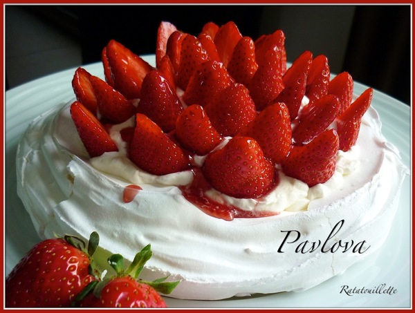 Pavlova aux fraises