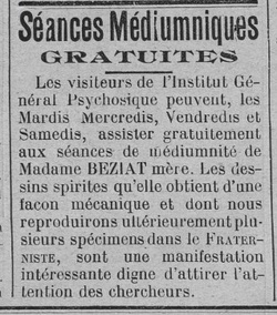 Madame Béziat mère (Le Fraterniste, 1 août 1912)