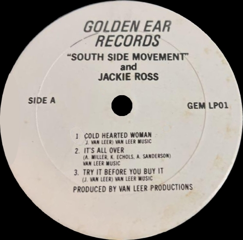 Southside Movement & Jackie Ross : Album " Cold Hearted Woman " Golden Ear Records GEM LP01 [ US ]