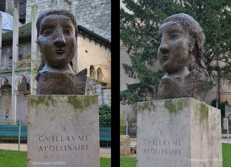 Square Laurent Prache (Paris 6) : Monument à Guillaume Apollinaire