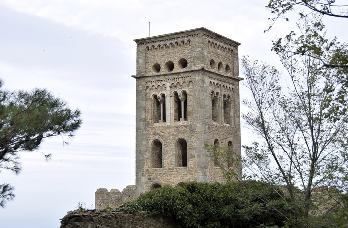 Cap Creus - Monastère Sant Peres de Rodes - Le clocher
