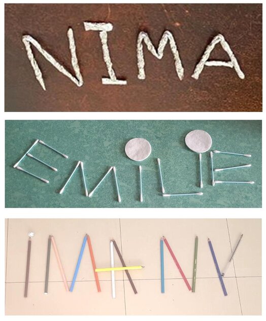 Fabriquer les lettres de son prénom avec des objets de la maison