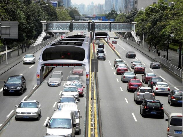 Un tramway géant à Pékin