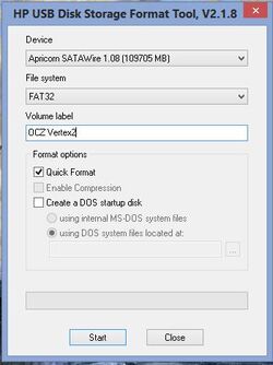 HP USB Disk Storage Format Tool  v:2.1.8