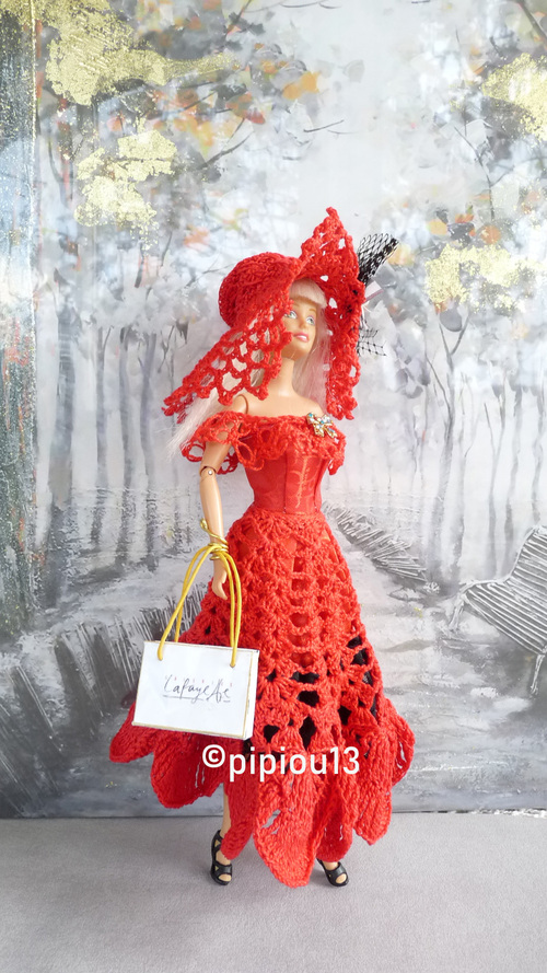 Barbie en robe rouge Baiser
