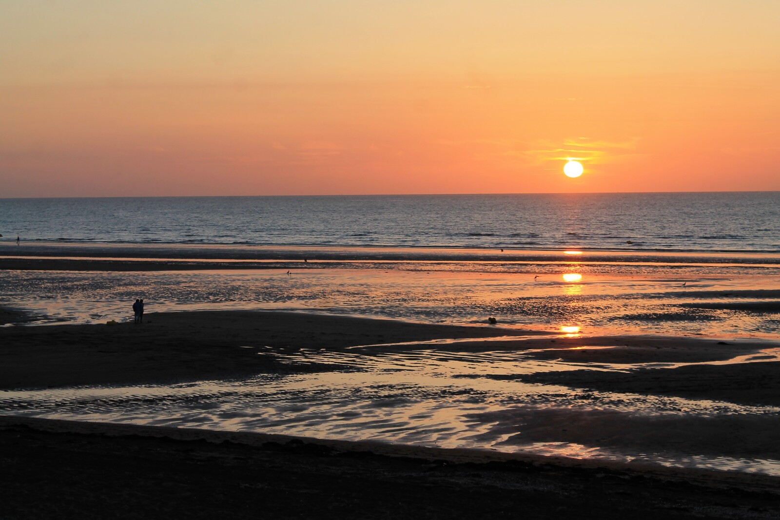coucher du soleil à Cabourg (Basse Normandie)