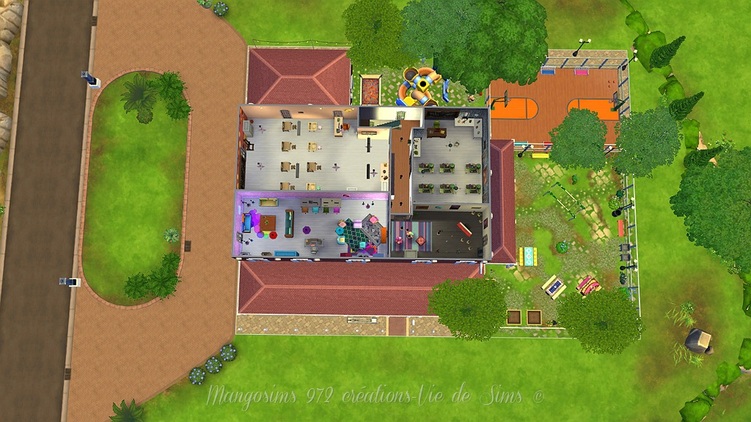 Ecole privée le colibri rouge sans cc #sims4 partie 1