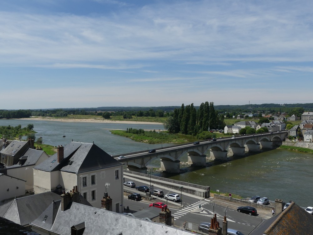 Du Château Royal d'Amboise : vue sur la ville et sur la Loire...