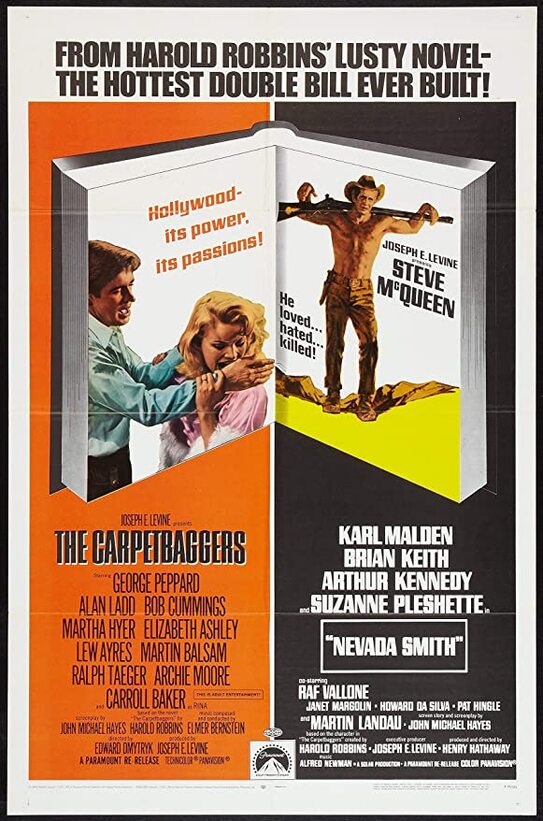 THE CARPETBAGGERS AND NEVADA SMITH REISSUES BOX OFFICE USA 1968