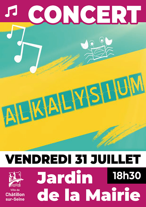 ALKALYSIUM, un jeune groupe musical Pop Rock talentueux a ravi les Châtillonnais en concert au jardin de la Mairie !