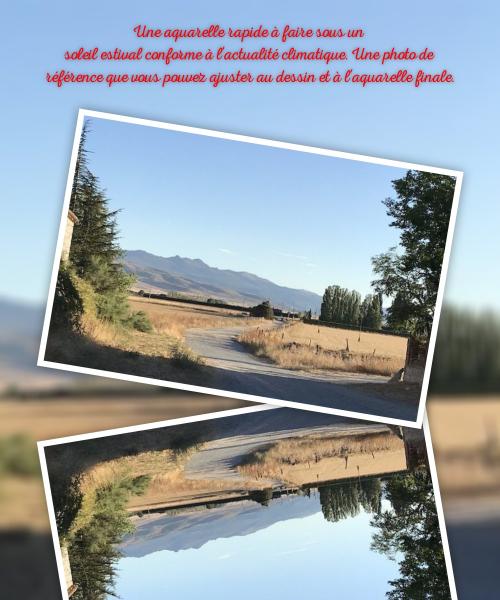 Dessin et peinture - vidéo 3855 : Comment peindre un paysage sous un ciel de plomb estival ? - aquarelle.
