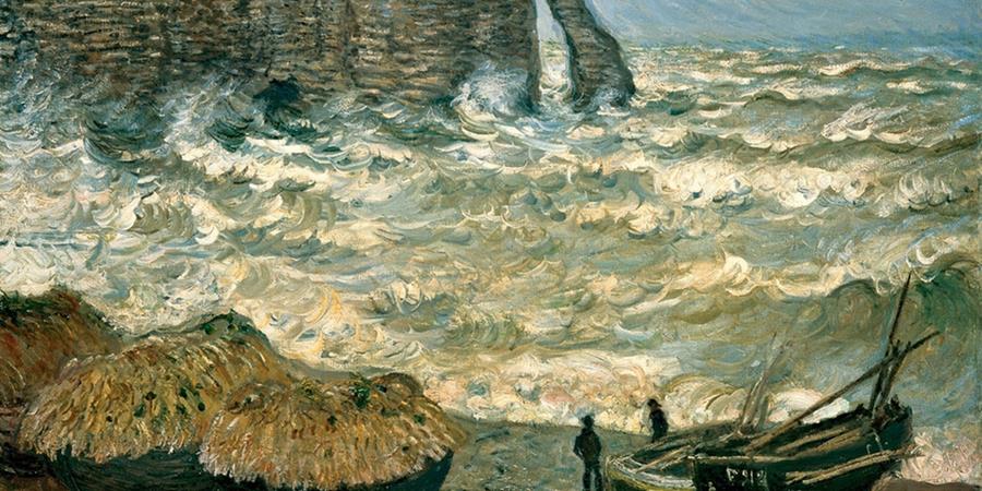 Crédit d'image: Mer agitée à Étretat, Claude Monet, 1883, Musée des Beaux-Arts, Lyon, France.