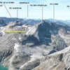 Panorama annoté du sommet du pic des Crabioules Occidental (3106 m)