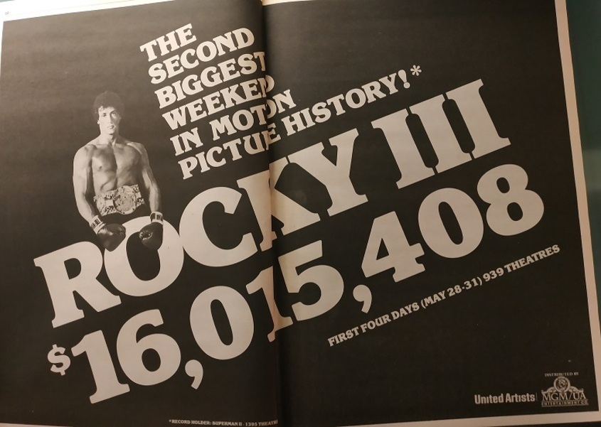 ROCKY 3 BOX OFFICE USA 1982