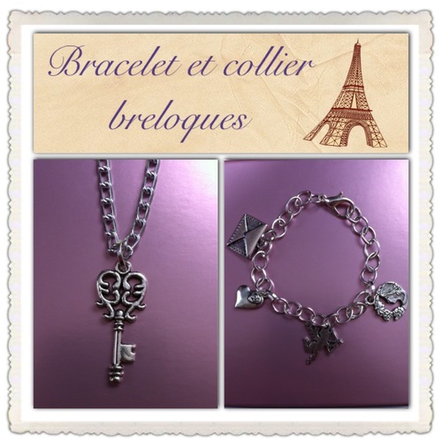 collier et bracelet breloques