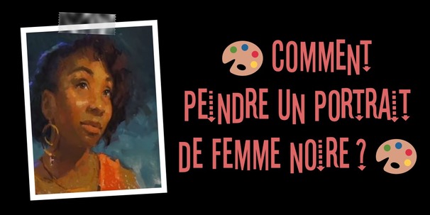 Dessin et peinture - vidéo 3261 : Comment peindre un portrait de femme noire 2/2 ? - pastels tendres.