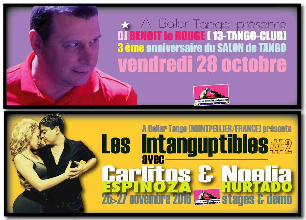 ★ 3ème anniversaire du Salon de Tango, vendr 28 oct. avec DJ Benoit le Rouge / El 13 ★