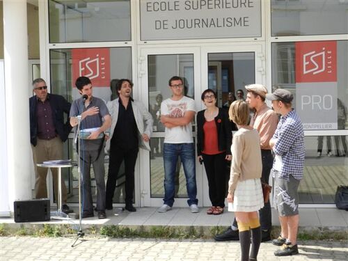 Remise du prix d'écriture pour le Peuplier 