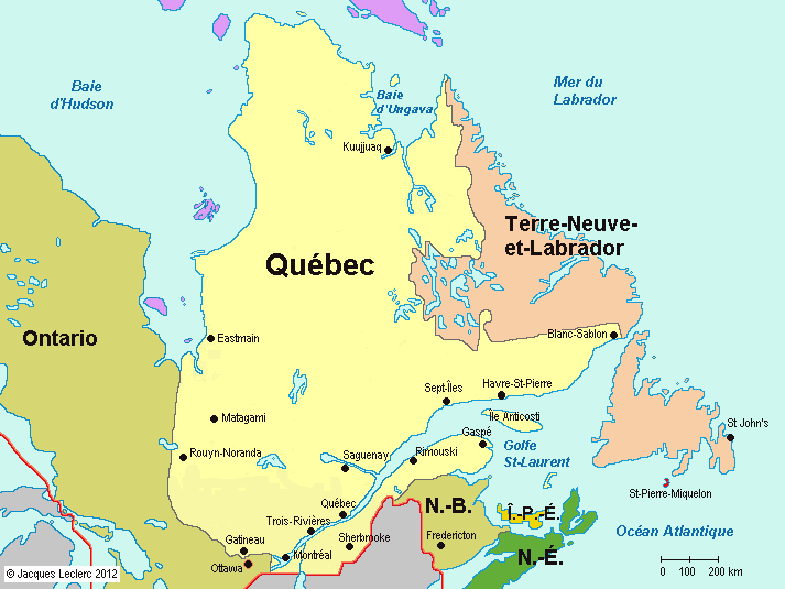 Québec: carte