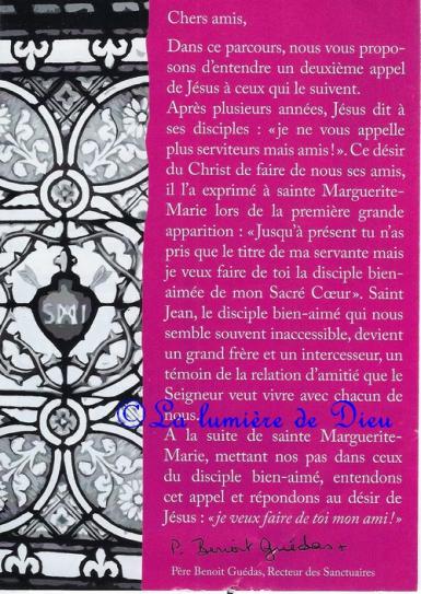 Le parcours Saint Jean avec Sainte Marguerite-Marie, la disciple bien aimée du Cœur de Jésus