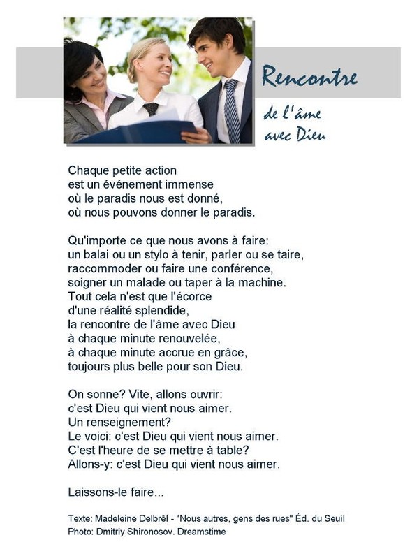 texte une belle rencontre