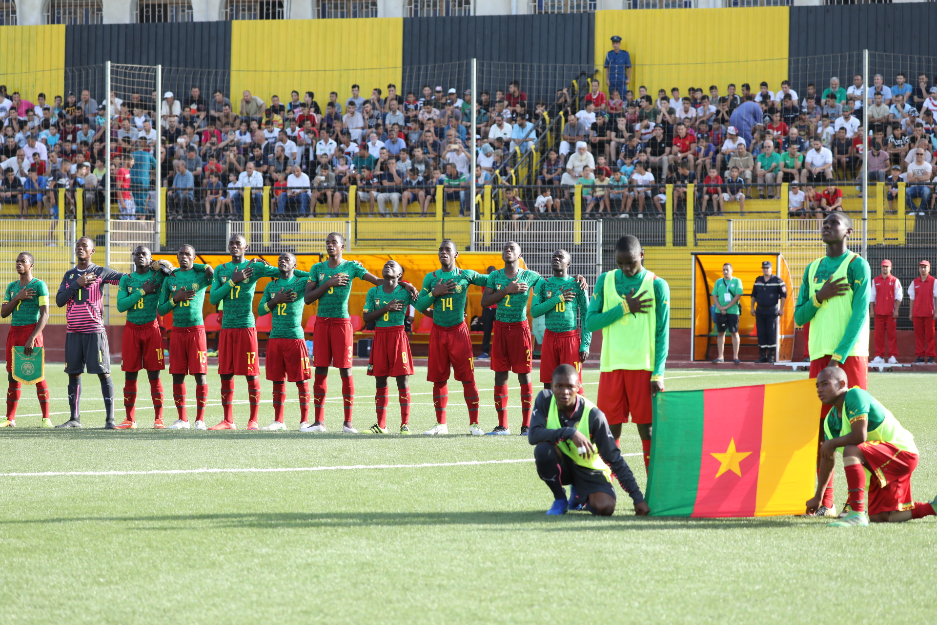 23.7.2018 J.A à Sidi Moussa EN U15-Cameroun 1-1 qualifé pour la 1/2 finale