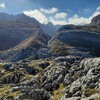 Regard derrière vers la Trinchera et la vallée de los Sarrios