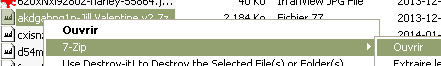 Ouvrir le fichier 7z