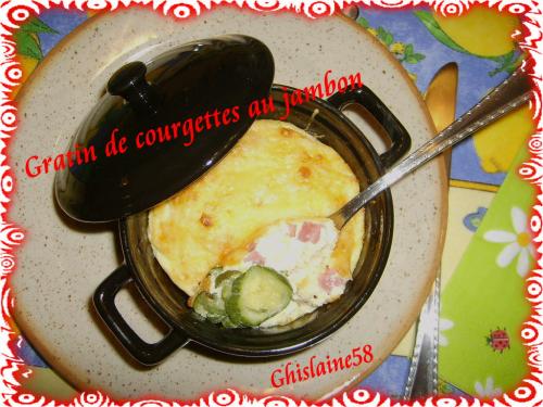 Gratin de courgettes au jambon